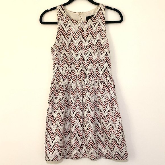 Jack by BB Dakota Geometric Dress w/ Keyhole Back - Picture 1 of 4